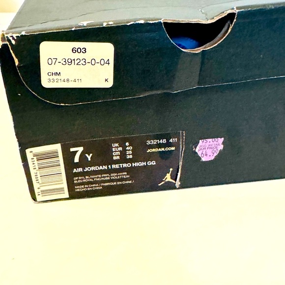 NIKE Jordan Retro High Denim Sneakers Deep Royal - Picture 13 of 16